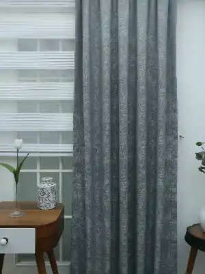 Gri - Düz Jakar Fon Perde- Gri-füme-antrasit-gri Açık