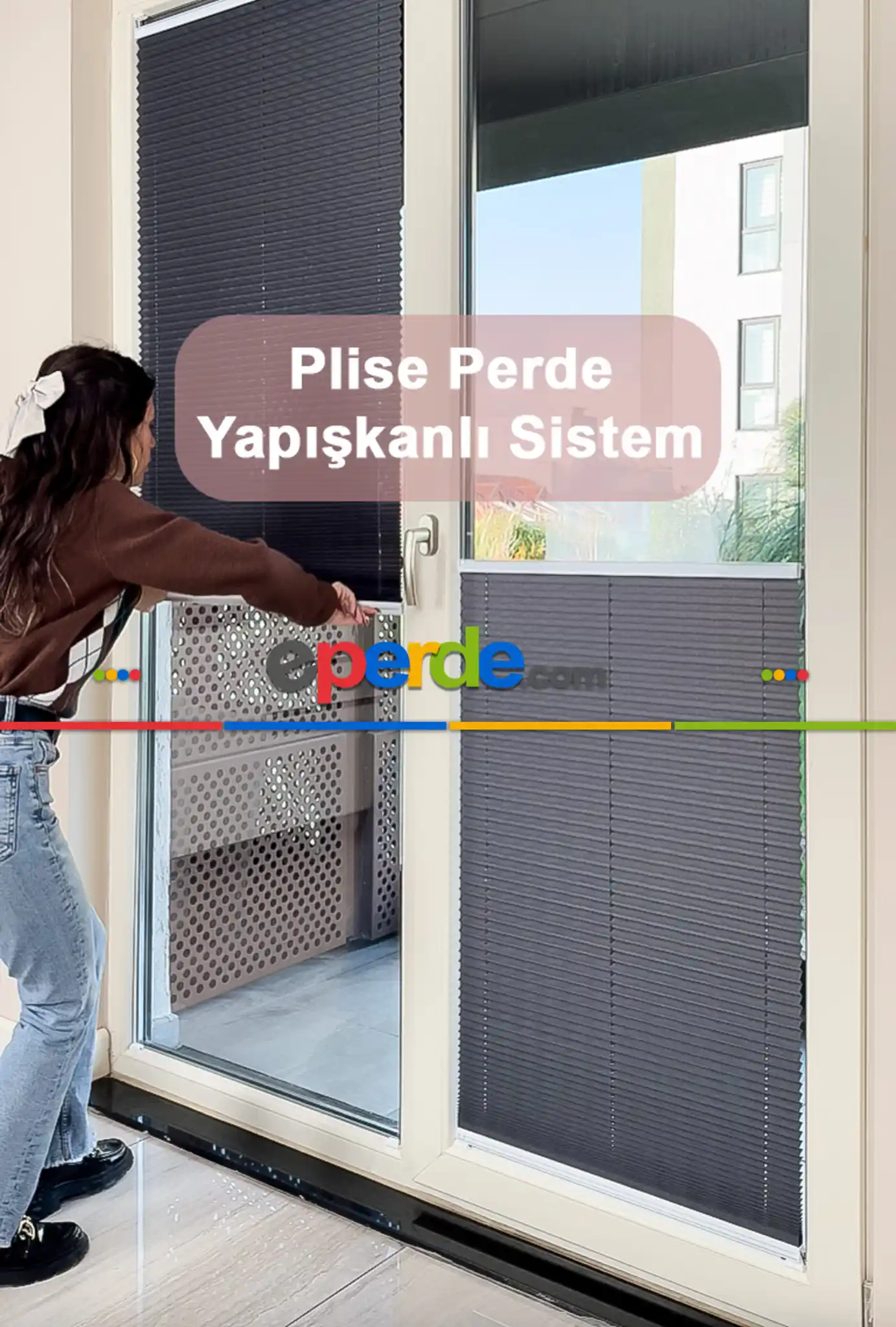 Yapışkanlı Sistem - Tülsüz Plise Perde15 Renk ( Diğer Ürünümüzde Tüllü Seçenek Vardır Ürün Kodu 100168)