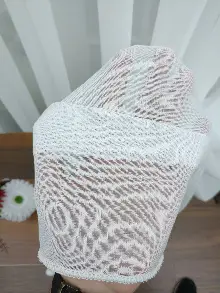 Ekru ( Beyaza Yakın ) - Keten Tül Perde- Beyaz-ekru - Kurşunlu Tül