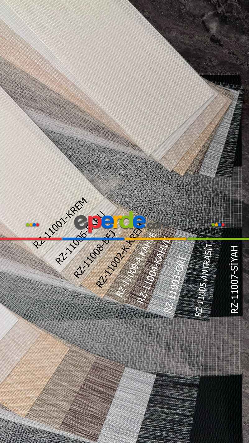 Mutfak Zebra Perde - Yüksek Kalite Bambu Zebra Perde - Metal Kasa - 9 Renk Seçeneği ( Ekru, Gri, Antrasit, Bej, Siyah, Krem, Kahve Rengi)