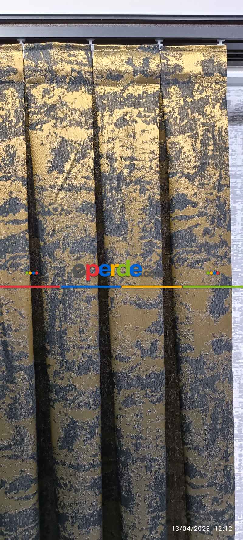 Oturma Odası -  2025 Elit Modern Damask Desenli Fosforlu İplik Dokuma Fon Perde - 1