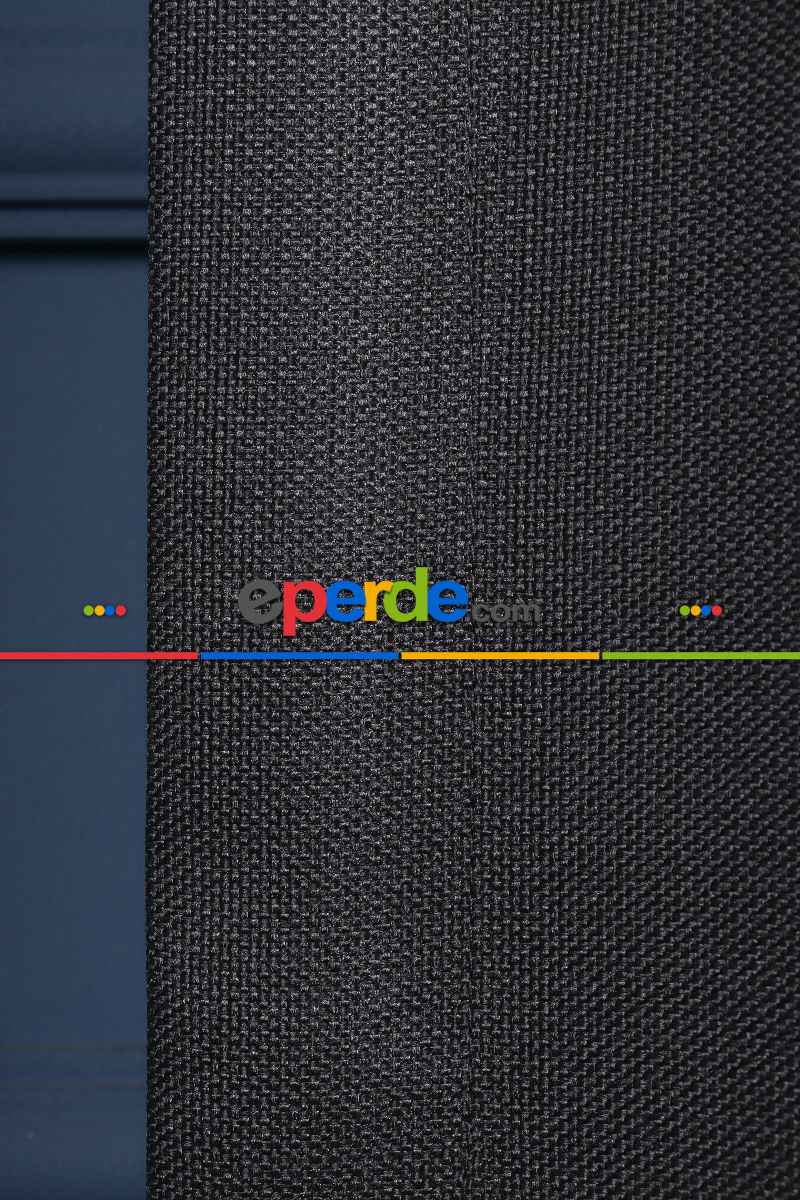 Siyah Keten Blackout Karartma Fon Perde