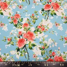 Mutfak Perdesi Kanat Fon Perde Çiçek Desenli- Yeşil