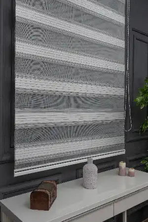 Zebra Perde - Yarım Plise - Degrade Renk Geçişli Zebra Perde