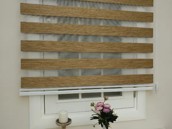 #üreticifirma %40 İndirimli Lüx Bambu Zebra Perde Ahşap Görünümlü