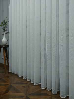 Düz Buzlu Zemin Tül - Ütü İstemez- Ekru