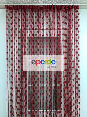 Kırmızı İp Perde- Kırmızı Koyu