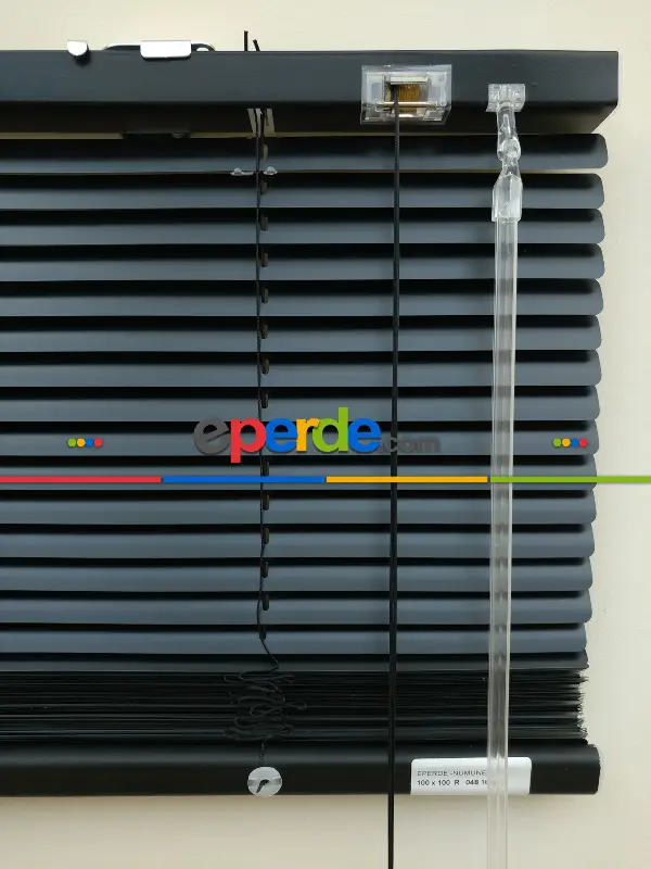 Siyah - Alüminyum Jaluzi Perde - 16mm Kalınlığında- Siyah