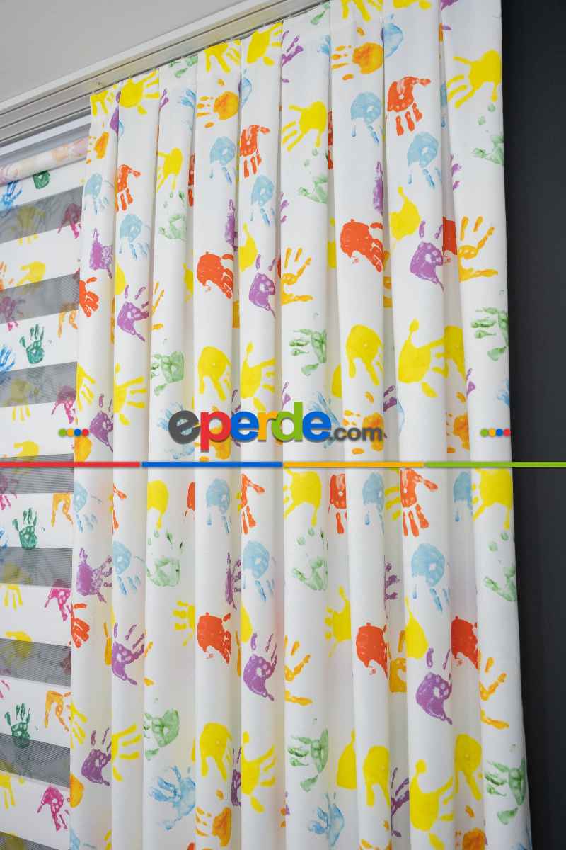 Trend Bebek - Çocuk - Genç Odası Fon Perde Modelleri 2025 (sınırsız En Ölçüsü )- Yeşil-mavi-kırmızı-mürdüm-mavi Açık-hardal Sarısı