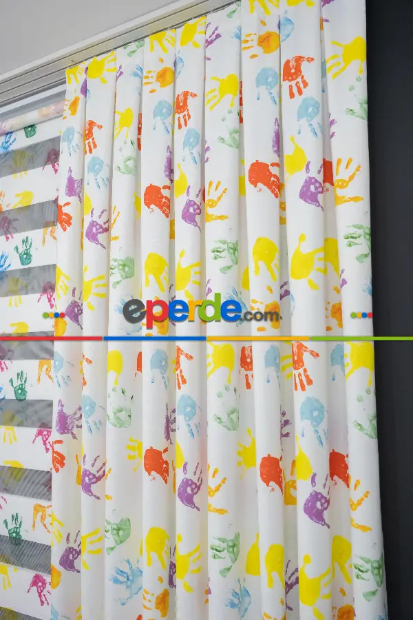 Trend Bebek - Çocuk - Genç Odası Fon Perde Modelleri 2025 (sınırsız En Ölçüsü )- Yeşil-mavi-kırmızı-mürdüm-mavi Açık-hardal Sarısı