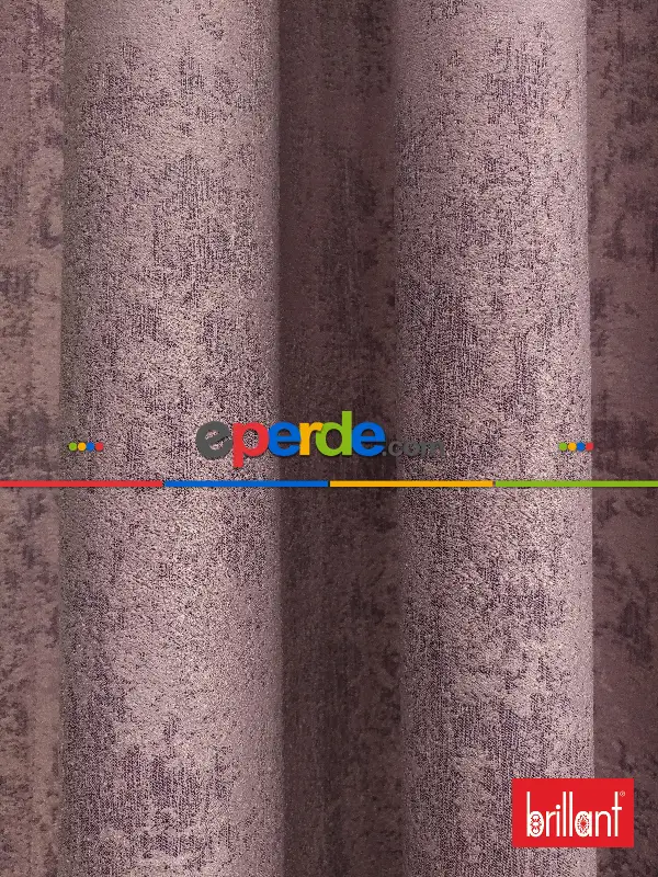 Brillant Jakar Fon Düz Fon Perde - Lila Koyu Lila-lila Açık Lila