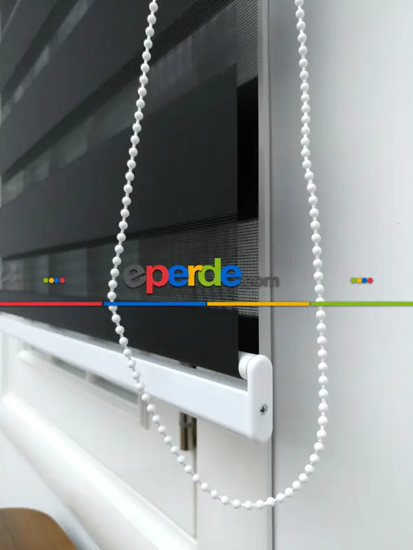 Zebra Perde - Düz Zebra Perde- Siyah