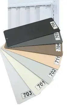 1. Kalite 7 Renk Pvc Dikey Perde - Ofis Fabrika İşyeri Perdesi- Gri-füme-antrasit-kahverengi-beyaz-krem-füme-antrasit