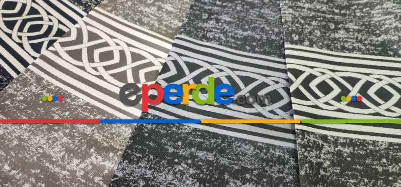 Siyah Gri, Taç Bordürlü Pano Fon Perde, Adet Fiyatıdır, İstediğiniz Boy Ölçüsünde Dikilir, Eni 70 İla 100cm Arası Seçenekler, Sık Piledir 70cm X 290cm 