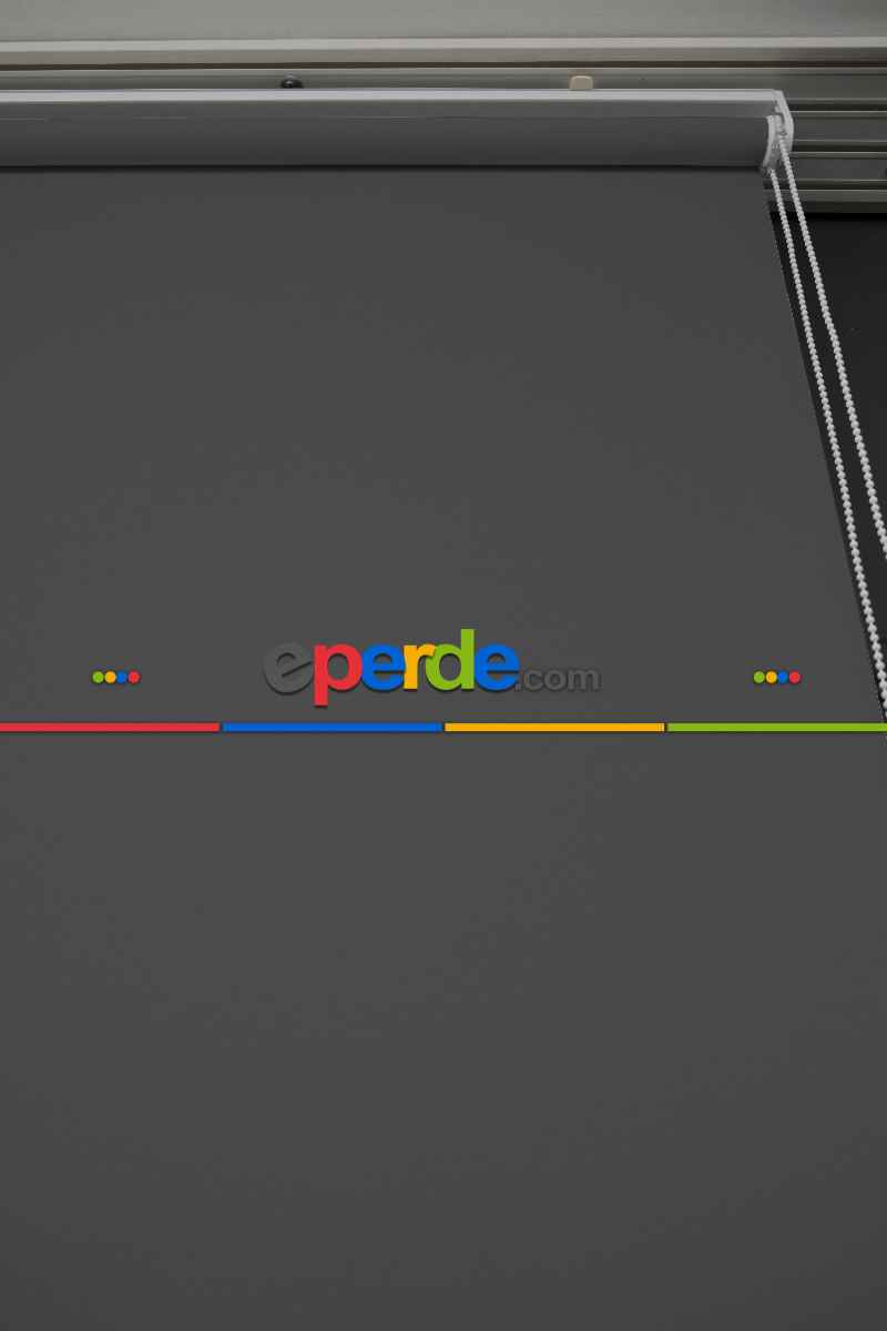 Koyu Gri Renk Lazer Kesim Mat Stor Perde (ister Düz - İster Lazer Kesimli Satın Alın)