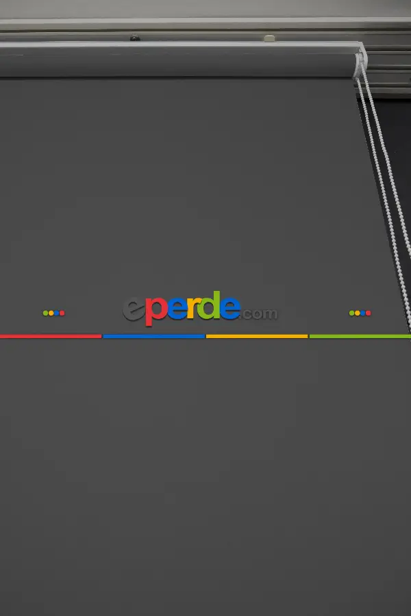 Salon Stor - Koyu Gri Renk Lazer Kesim Mat Stor Perde (ister Düz - İster Lazer Kesimli Satın Alın)