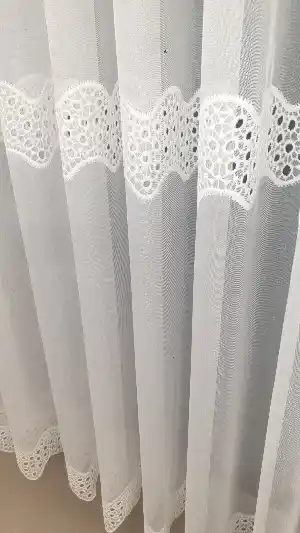 Taç Bohre Exculusive Damask Salon Tül Ütü İstemez Perde