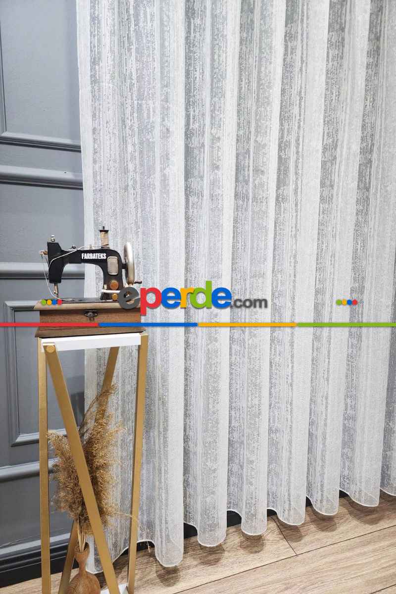 Brillant Ağaç Kabuğu Yeni Model Tasarım Modern Tül Perde