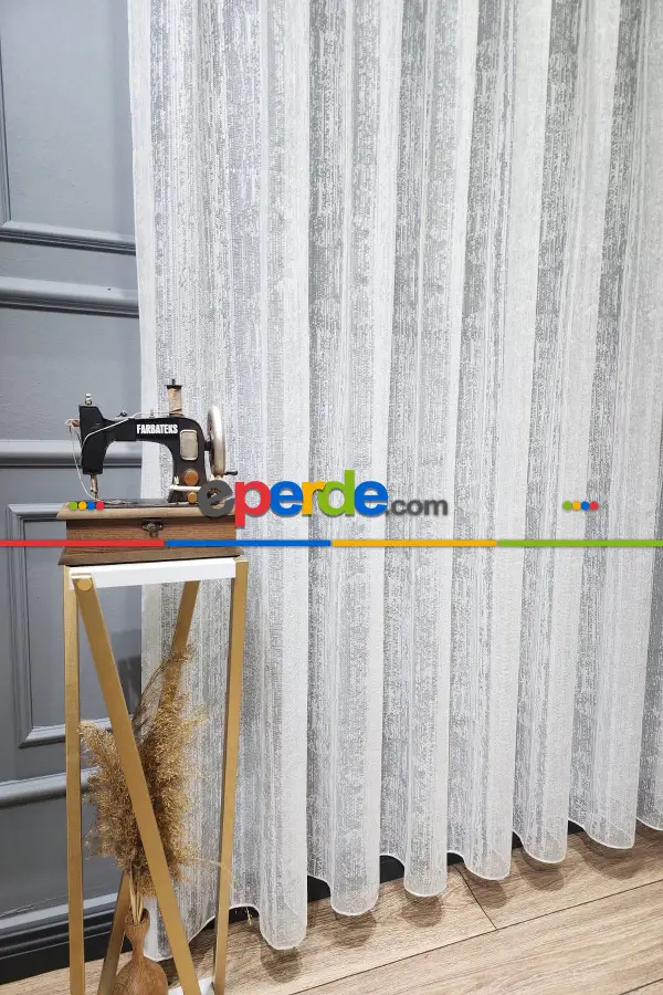 Brillant Ağaç Kabuğu Yeni Model Tasarım Modern Tül Perde