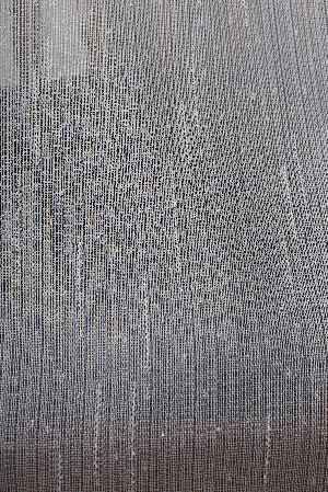 Bambu Zemin Noktalı Ve Çizgili Simli Düz Tül Perde Gramajlı