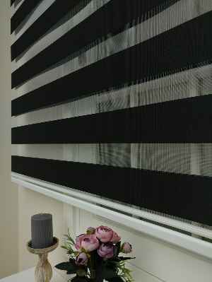 Zebra Perde - Düz Zebra Perde- Siyah