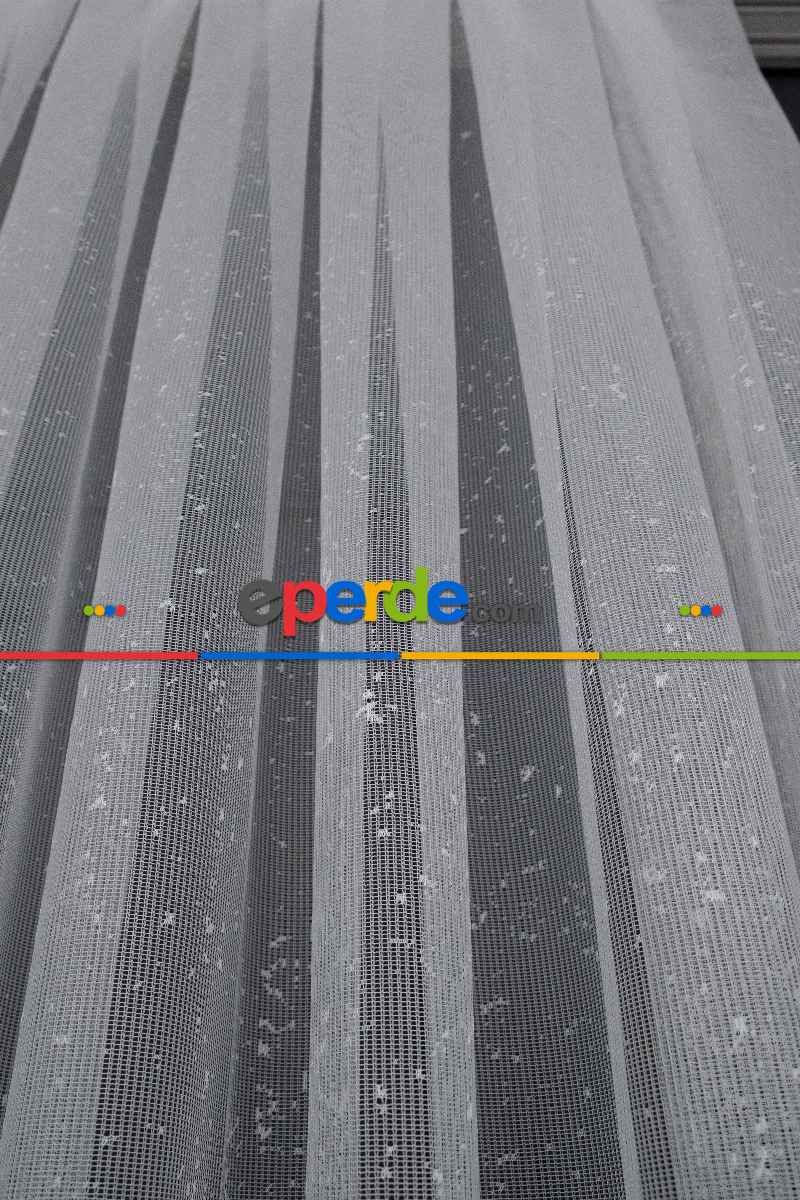 Modern Koyu Kahverengi Desenli Degrade Geçişli Örme Tül Perde Yüksek Kalite