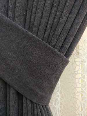 Koyu Gri - Düz Fon Perde (  Dökümlü Fon Perde)- Gri Koyu