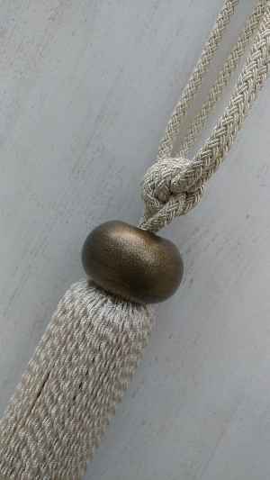 Kahve Ekru Braçol Perde Bağı- Ekru