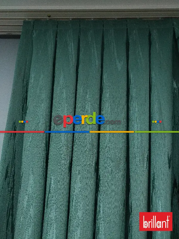 Brillant Jakar Fon Mint Yeşili Renk Düz Fon Perde - Yeşil-mint