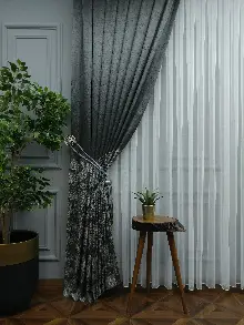 Gri Jakar Fon Perde (180)- Gri