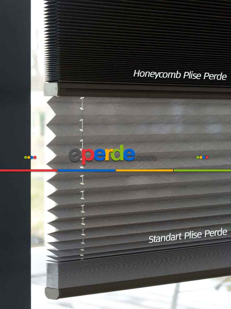 5 Renk Honeycomb Plise Perde, Kolay Montaj Sistemli, Cam Balkon Ve Pimapen İçin