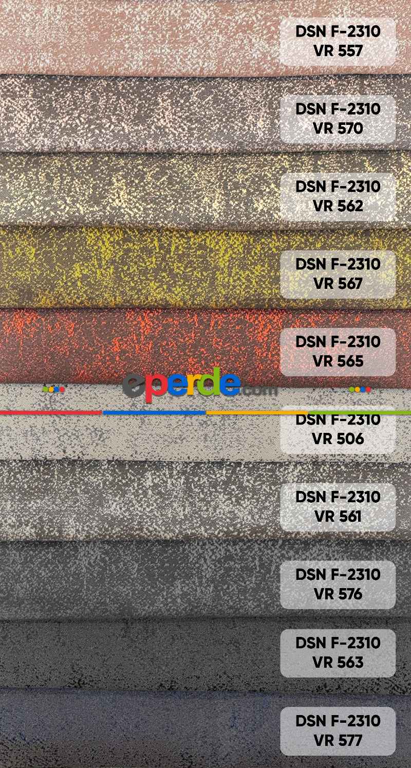 Salon - 17 Renk Jakarlı Fon Perde - Premium Royal Serisi