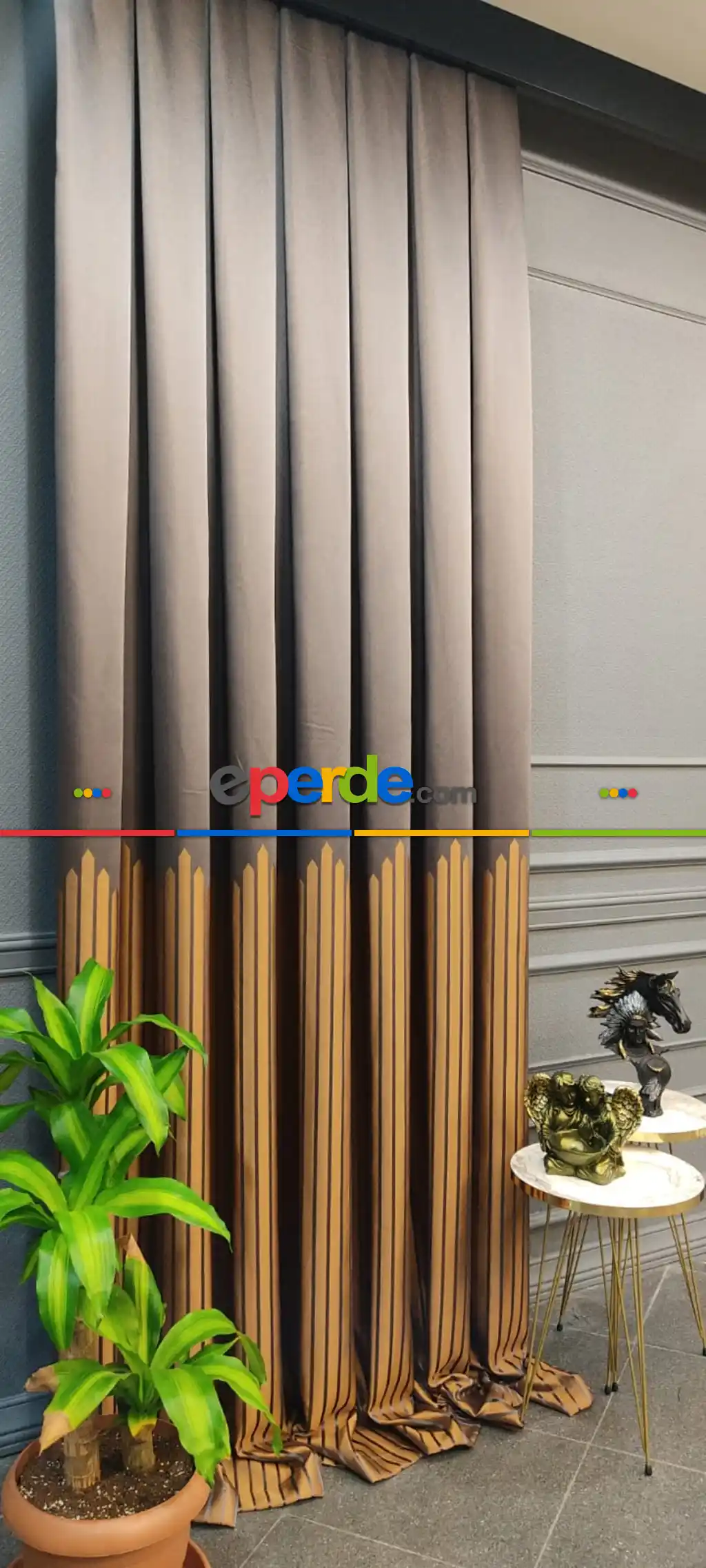2025 Elit Moderndokuma Fon Perde - 100 Cm 1 Kanat 50cm X 1cm 