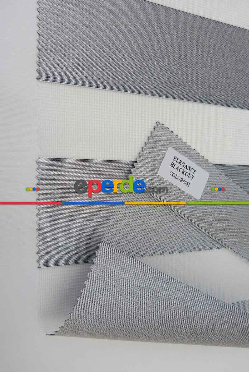 Karartma Zebra Perde Blackout) Işık Geçirmez- Gri-füme-antrasit