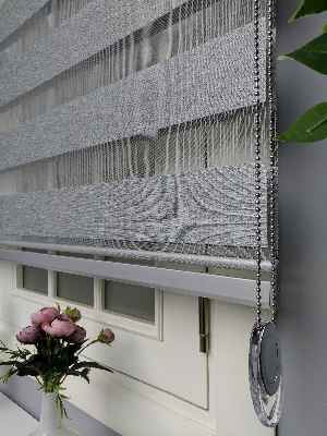 Gri Perle Home Düz Zebra Perde