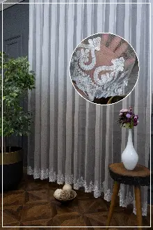 Yatak Odası - Tül Yarım Renkli Degrade Tül Renkli Tül