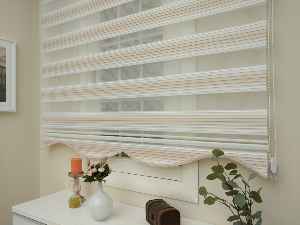 Salon Zebra Perde - Zebra Perde - Degrade Renk Geçişli Pileli Zebra Perde- Pembe Pudra Pembe