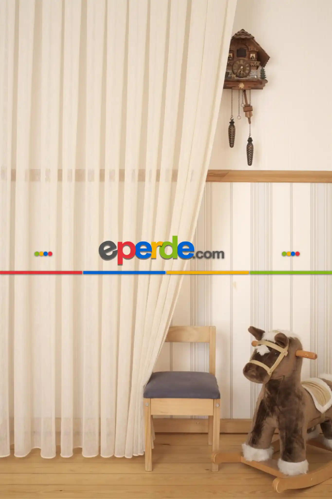 Salon Tül - Natural Keten Tül Bej Rengi