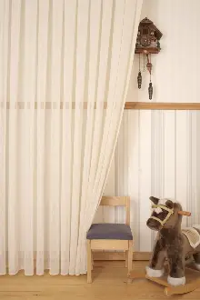 Oturma Odası - Natural Keten Tül Bej Rengi