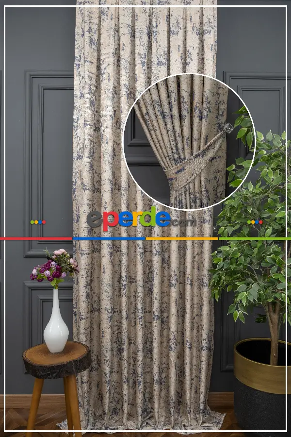 Patinedesenli Desenli Jakar Fon Perde En 150 Cm