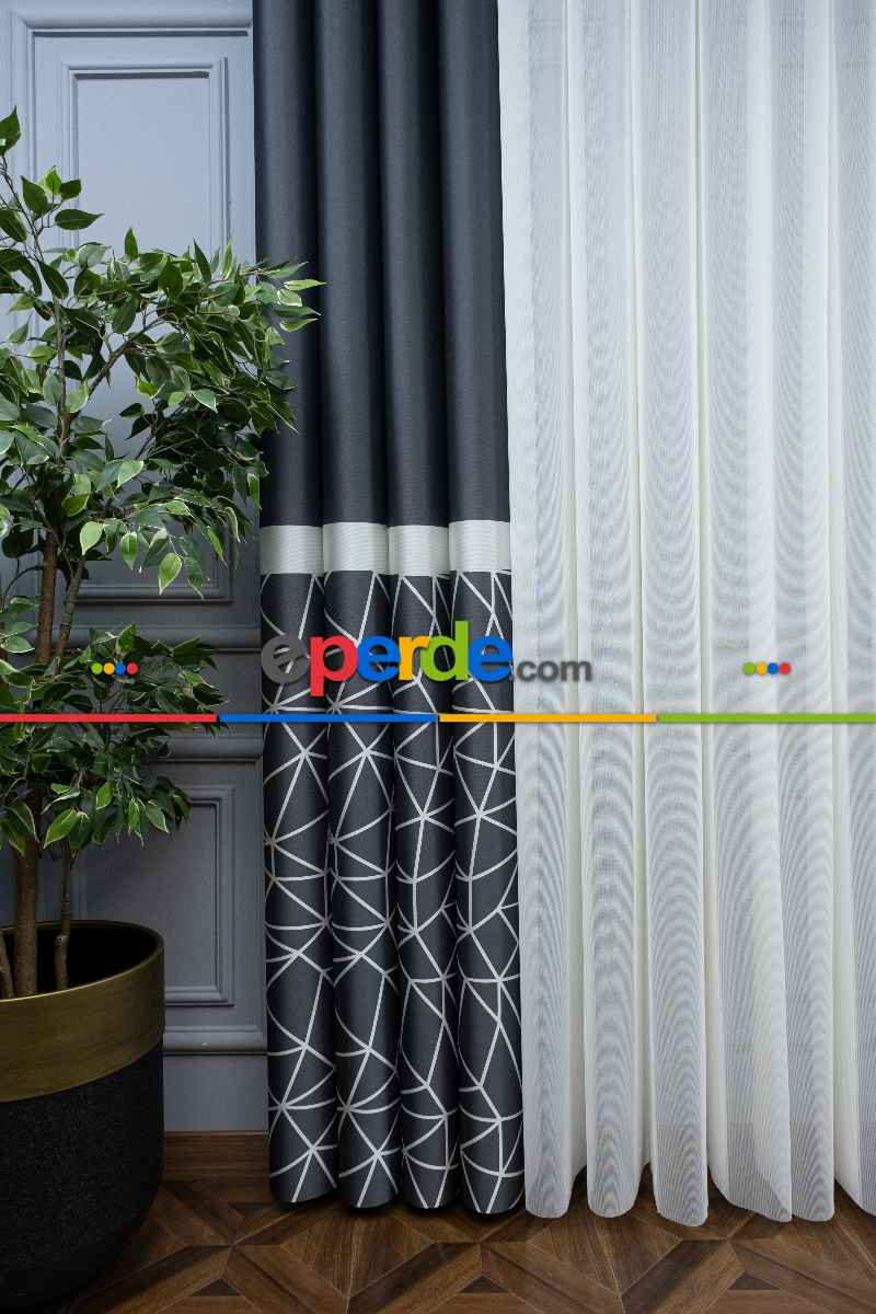 Lens Akıllı Dikey Tül Perde Koza-32- Çok Renkli 2