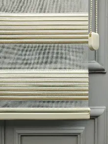 2025 Sezonu - Degrade Renk Geçişli Geniş Pileli (plise) Perde- Vizon Rengi-ekru-kahve- Çok Renkli 3