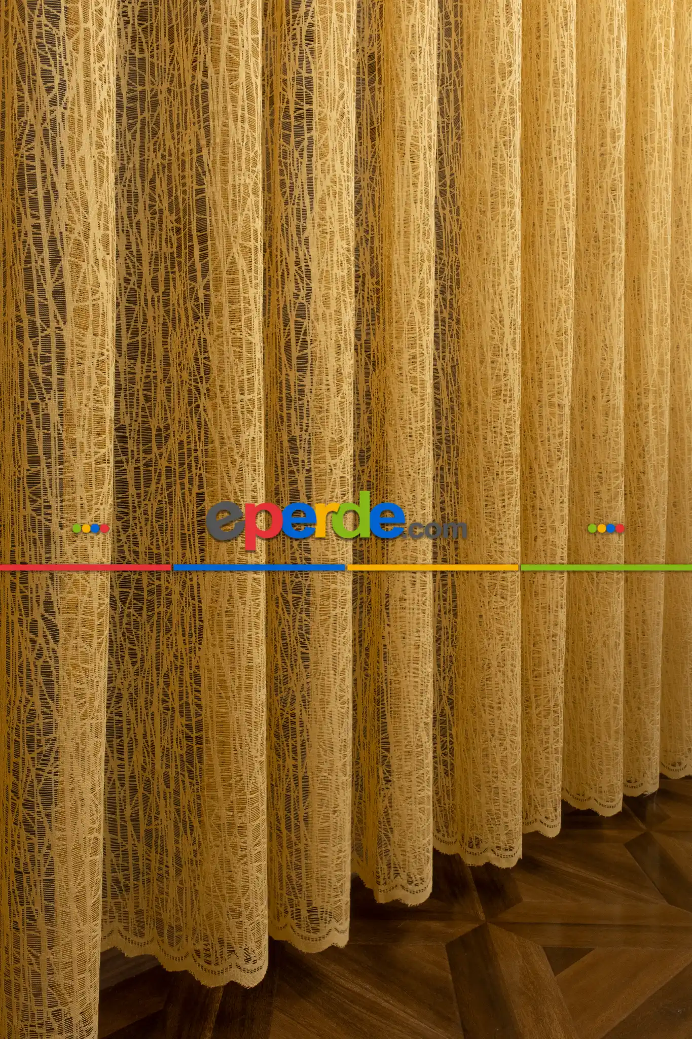 Koyu Sarı Hardal Renk Yanki Tiyatro Tasarım Moda Kruvaze Model Tül Yanki Tül Camkırığı Tül