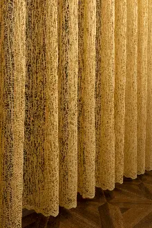 Koyu Sarı Hardal Renk Yanki Tiyatro Tasarım Moda Kruvaze Model Tül Yanki Tül Camkırığı Tül