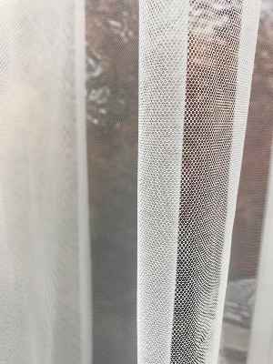 Ekru Fransız Dantel Etek Ucu Güpür İşlemeli Salon Perdesi 2021- Ekru