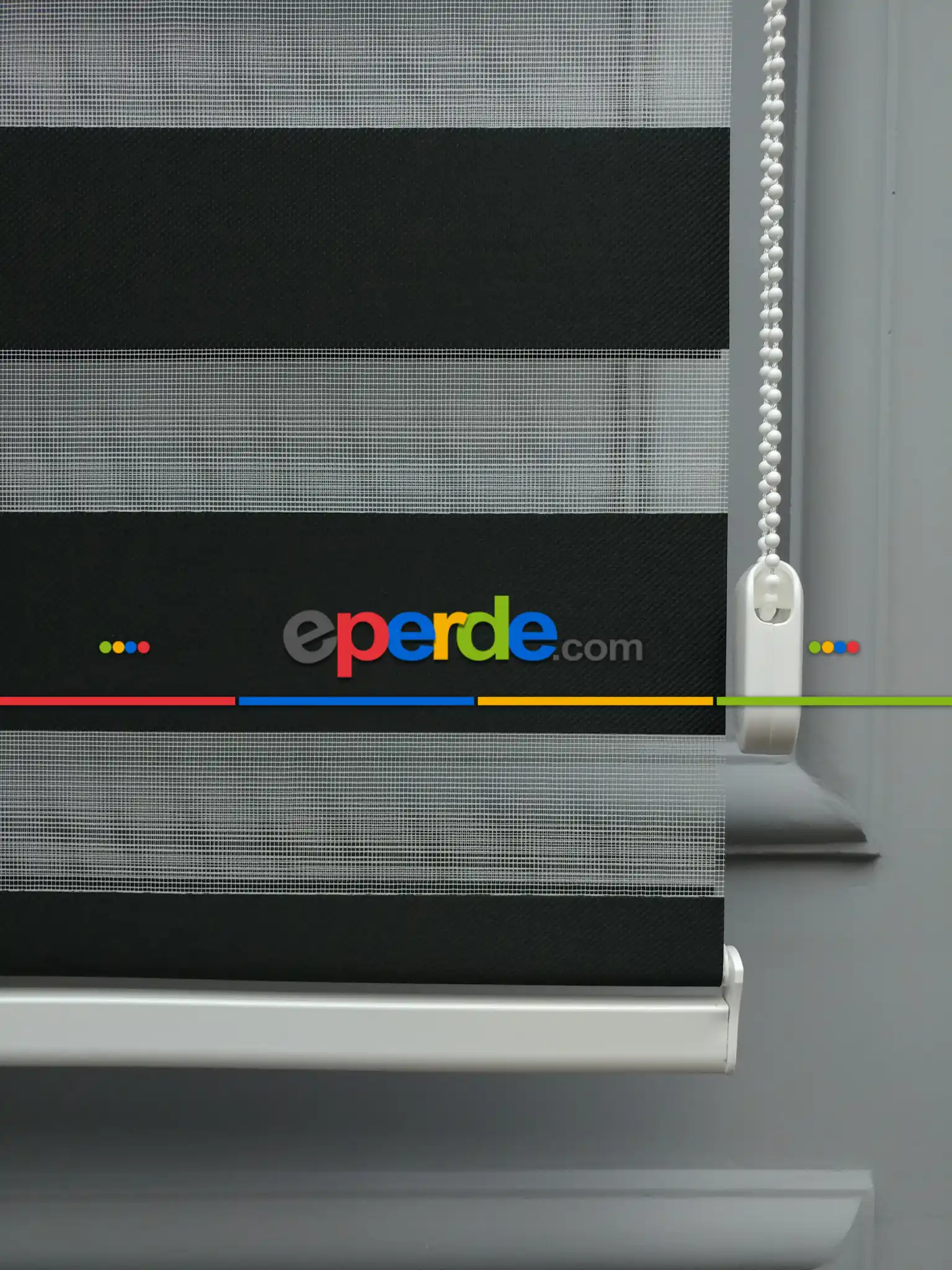 2025 Sezonu - Karartma Zebra Perde - Blackout Zebra Perde-ışık Geçirmez Zebra Perde- Siyah