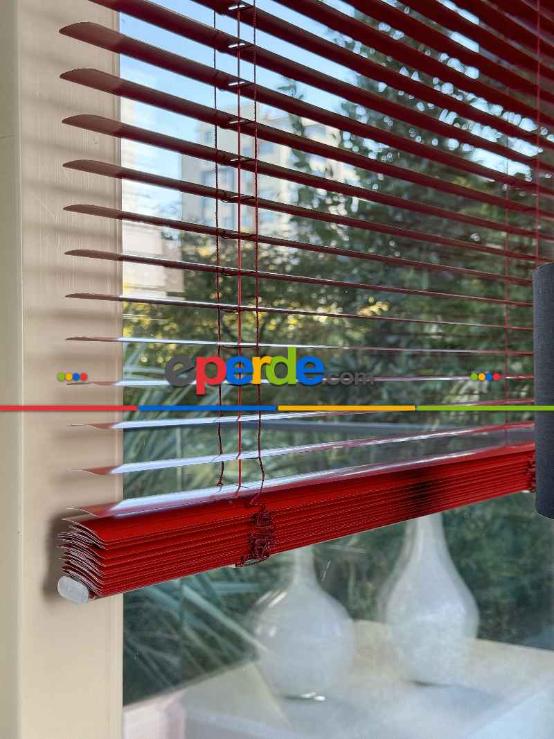 Kırmızı Alüminyum Jaluzi Perde - 25mm