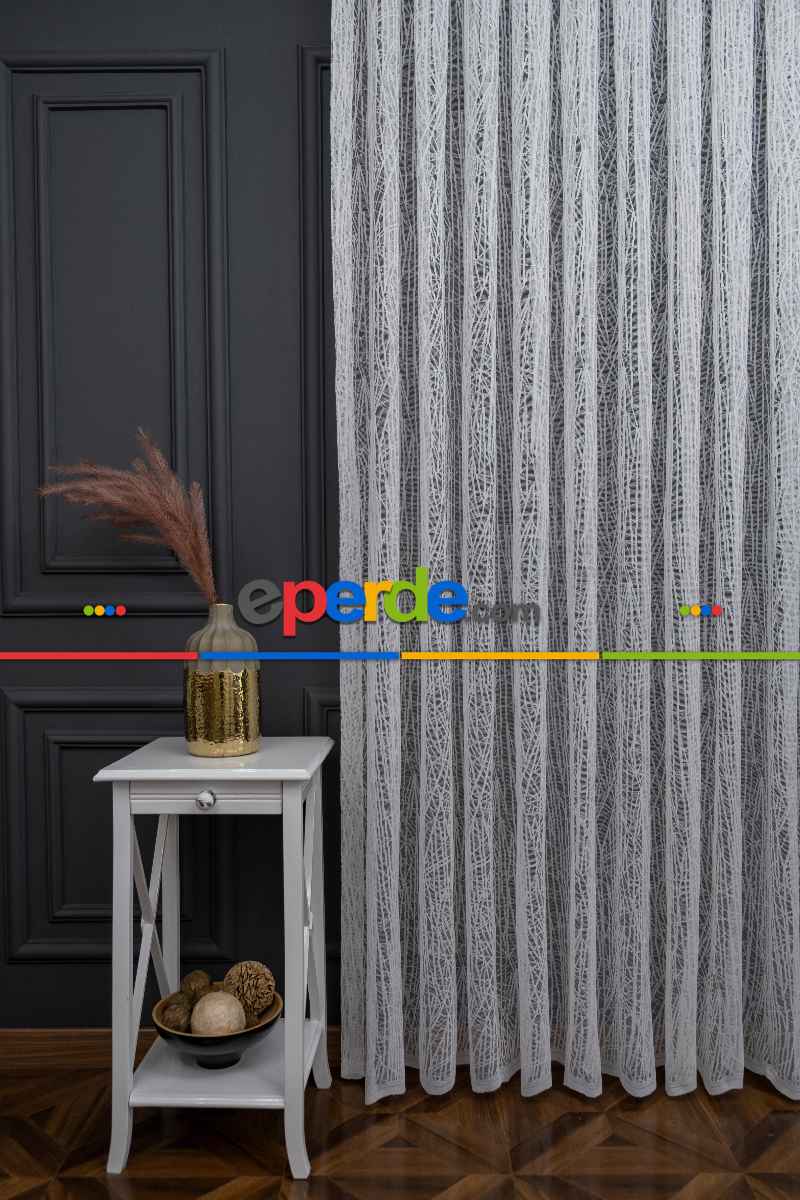 2023 Trend Örme Tül Perde Çok Dökümlü - Ütü İstemez - İtinalı Dikiş