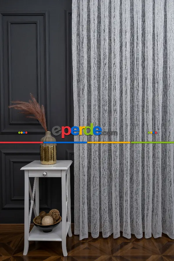 2023 Trend Örme Tül Perde Çok Dökümlü - Ütü İstemez - İtinalı Dikiş