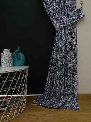 En Yeni Mutfak Fon Perde Modelleri 2021 ( Leke Tutmaz )- Lacivert-bej